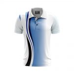 swirls-3-blues-Polo-shirt